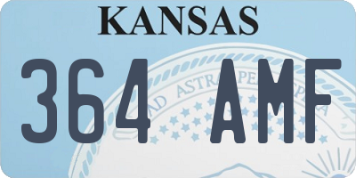 KS license plate 364AMF