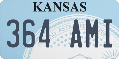 KS license plate 364AMI