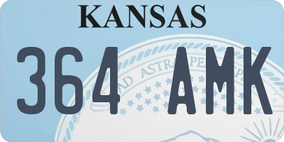 KS license plate 364AMK