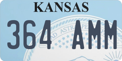 KS license plate 364AMM