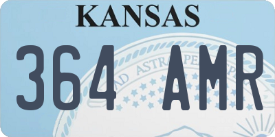 KS license plate 364AMR