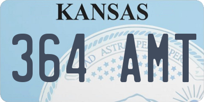 KS license plate 364AMT