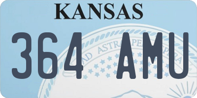 KS license plate 364AMU