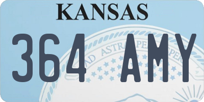 KS license plate 364AMY
