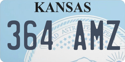 KS license plate 364AMZ