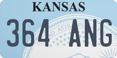 KS license plate 364ANG