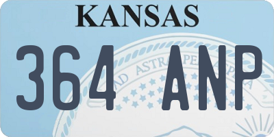 KS license plate 364ANP
