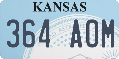 KS license plate 364AOM