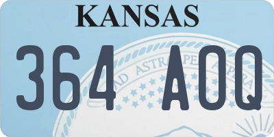 KS license plate 364AOQ
