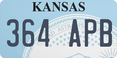 KS license plate 364APB