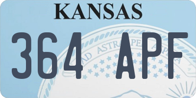 KS license plate 364APF