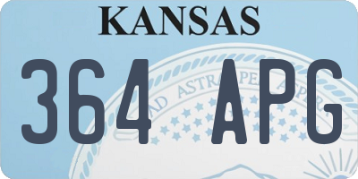 KS license plate 364APG