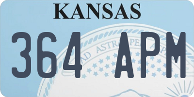 KS license plate 364APM