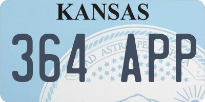 KS license plate 364APP