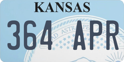 KS license plate 364APR