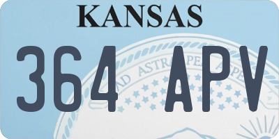 KS license plate 364APV