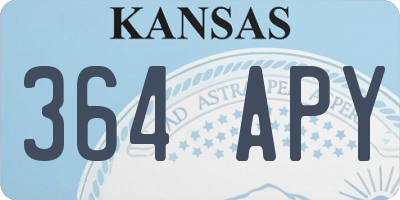 KS license plate 364APY