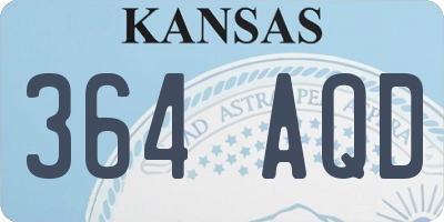 KS license plate 364AQD