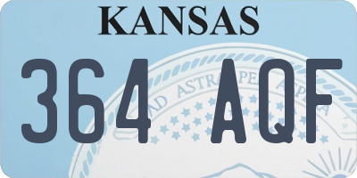 KS license plate 364AQF