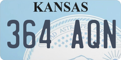 KS license plate 364AQN