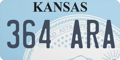 KS license plate 364ARA