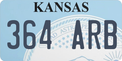 KS license plate 364ARB