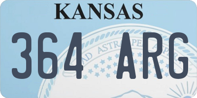 KS license plate 364ARG