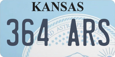 KS license plate 364ARS