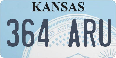 KS license plate 364ARU