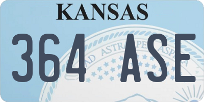 KS license plate 364ASE