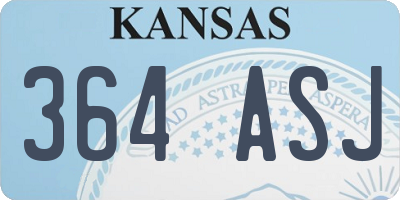 KS license plate 364ASJ