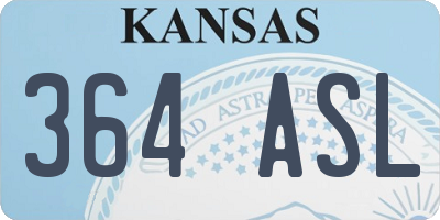 KS license plate 364ASL