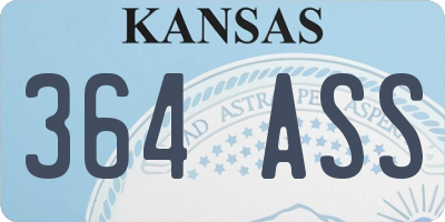 KS license plate 364ASS