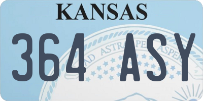 KS license plate 364ASY
