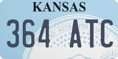 KS license plate 364ATC
