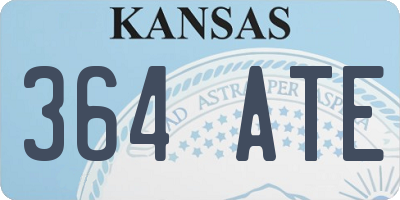 KS license plate 364ATE