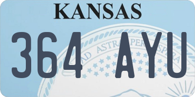 KS license plate 364AYU