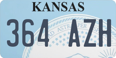 KS license plate 364AZH