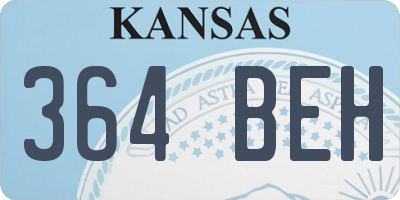 KS license plate 364BEH