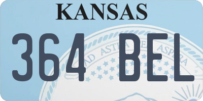 KS license plate 364BEL