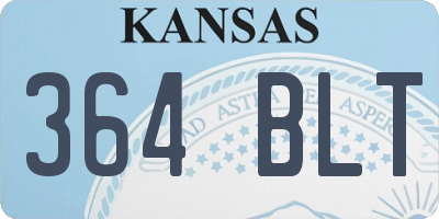 KS license plate 364BLT
