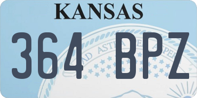 KS license plate 364BPZ