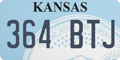 KS license plate 364BTJ