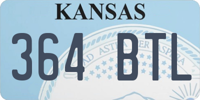 KS license plate 364BTL