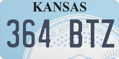 KS license plate 364BTZ