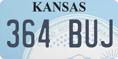KS license plate 364BUJ