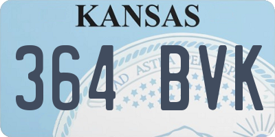 KS license plate 364BVK