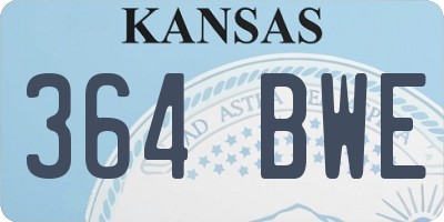 KS license plate 364BWE
