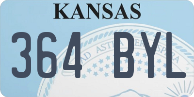 KS license plate 364BYL