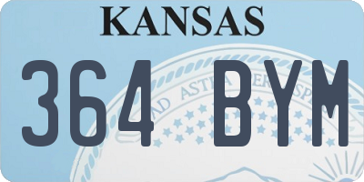 KS license plate 364BYM